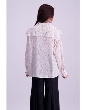 Sırt detaylı ipek gömlek