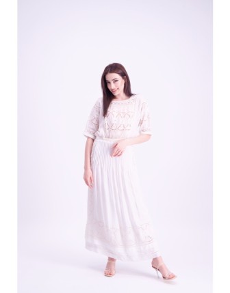 Dantelli Uzun Elbise