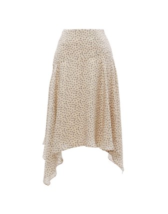 Çiçek desenli ipek etek