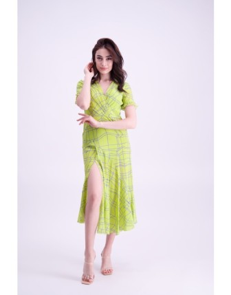 %100 ipek desenli elbise