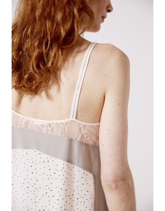 Puantiyeli İpek Elbise