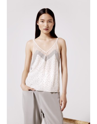 Puantiyeli İpek Bluz