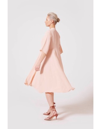 Kısa kollu midi gömlek elbise