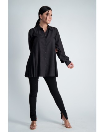 Arkası Pileli Oversize Gömlek