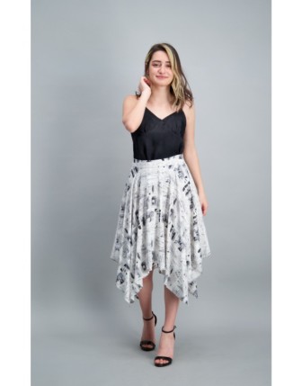 Çizgi roman desenli mendil etek