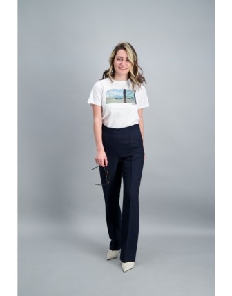 Beli Lastikli Pat İzli Pantolon