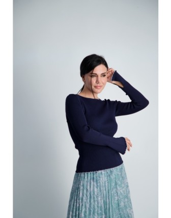 Lurex Detayli Triko Bluz