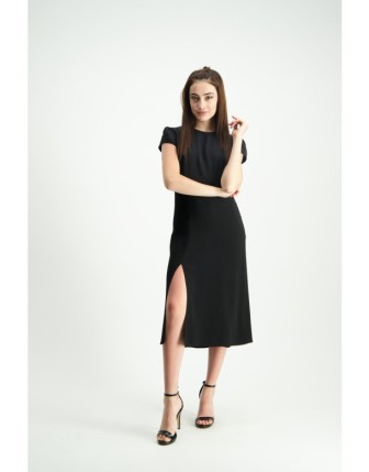 Yırtmaçlı midi elbise