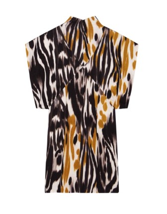 LIA | Desenli kolsuz mini elbise