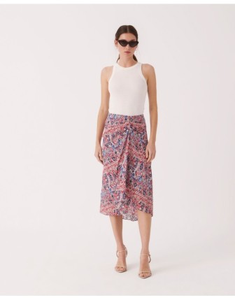 Desenli Drapeli Etek