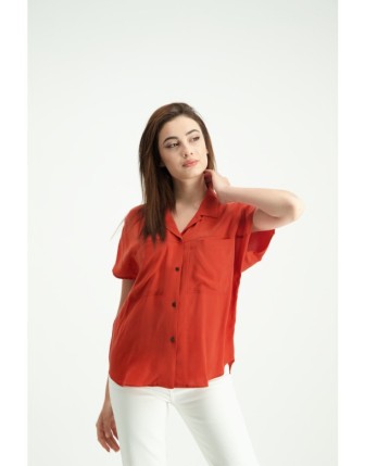 Retro görünümlü tencel gömlek