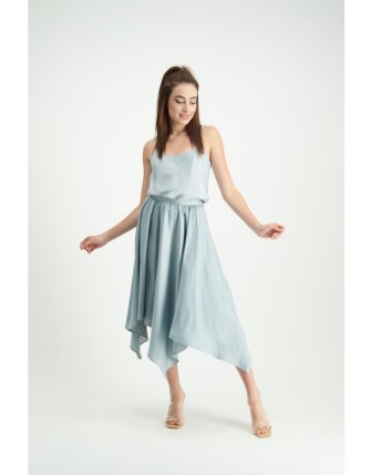 Asimetrik Saten Etek